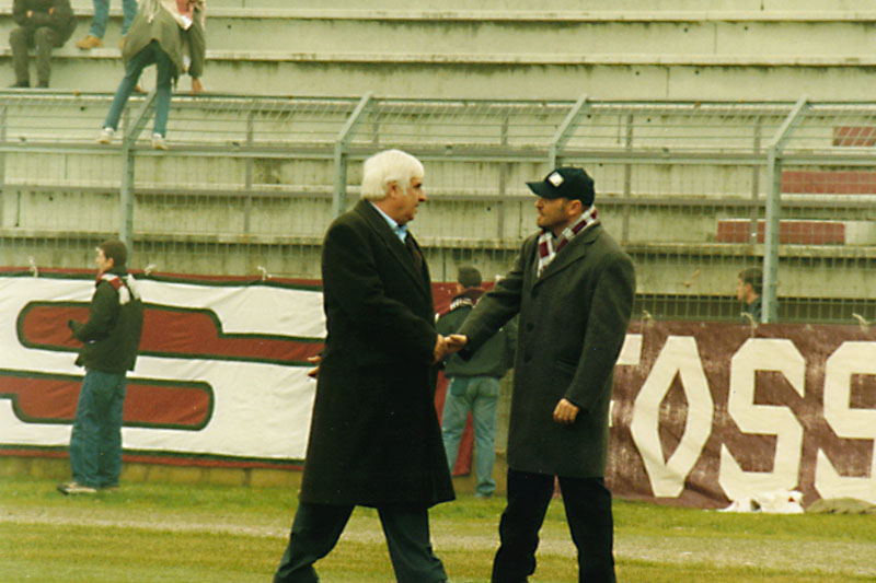 Giovanni e Bovini e Serse Cosmi in una foto del 1999